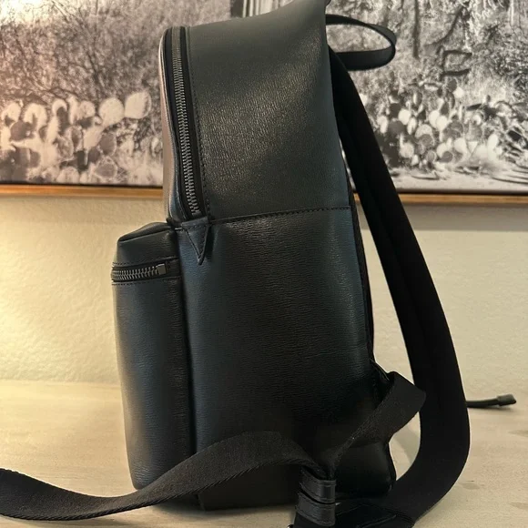 Versace Unisex Black Leather Backpack